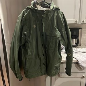 Mountain hardware waterproof jacket. Fleece lined in some spots inside